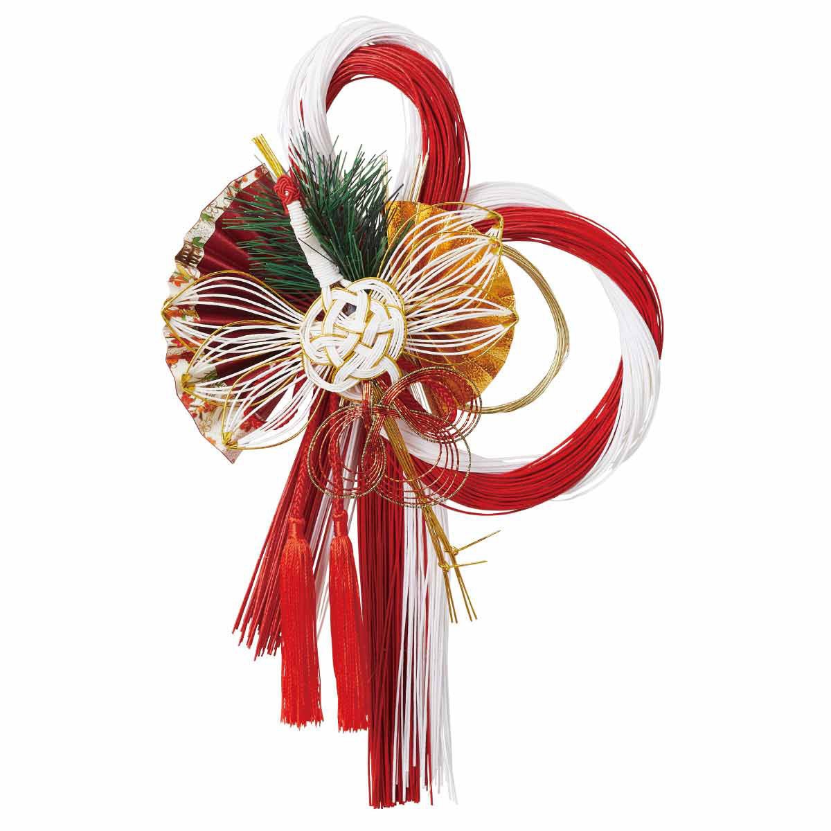 8730-5938 正月飾り 水引リース 1個 ストア・エキスプレス 【通販