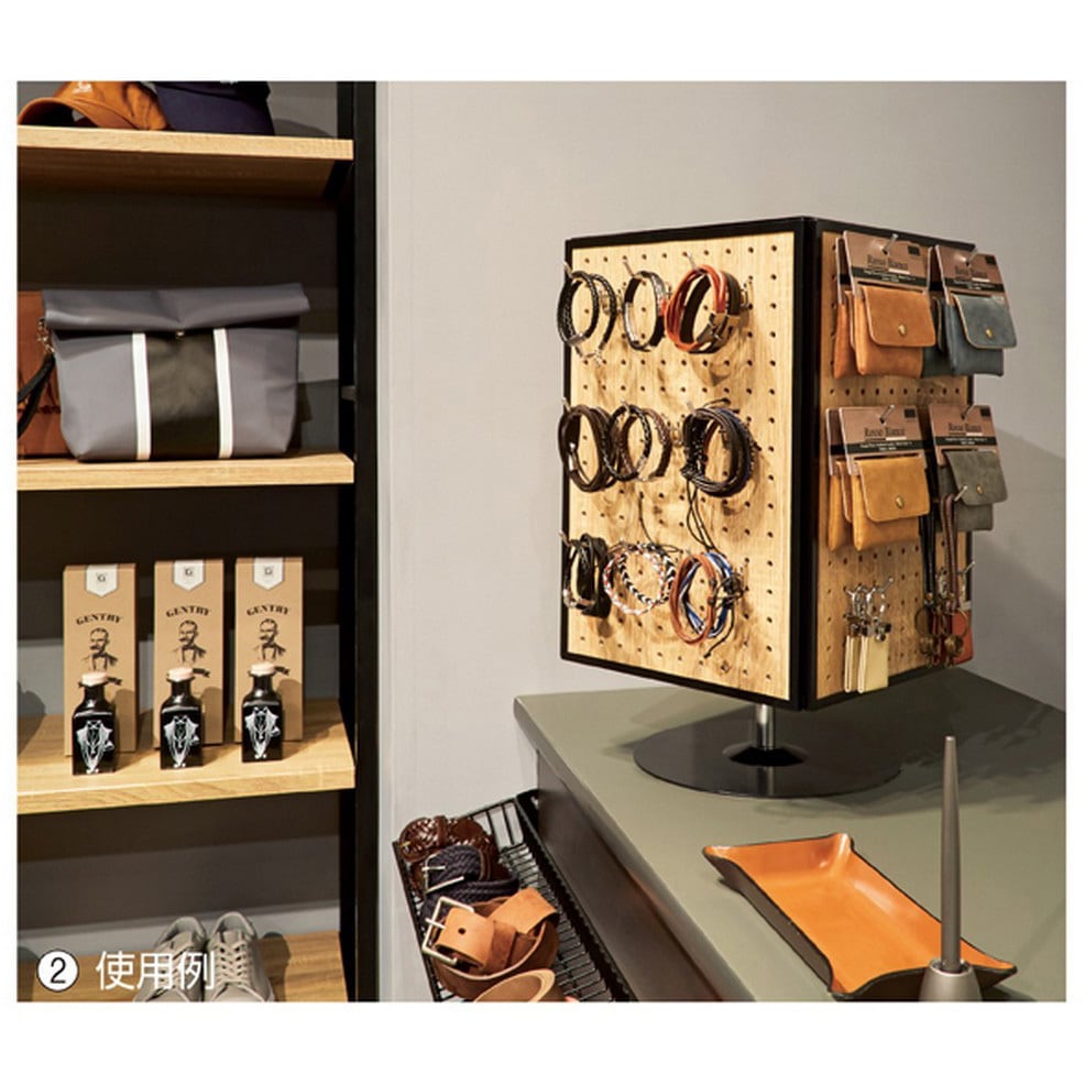 3336-656 卓上4面回転有孔パネル什器 1台 ストア・エキスプレス 【通販