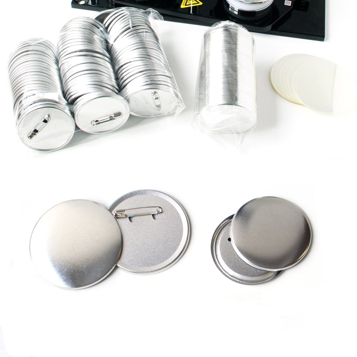 PT-56 缶バッジパーツ丸型 日本紐釦貿易 安全ピン 径56mm 1セット(100