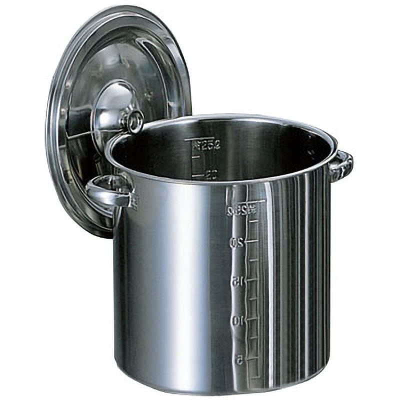 42cm(手付) 18-8 目盛付 寸胴鍋 AG(赤川器物製作所) 容量55L サイズ