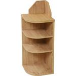 カントリー風 コーナーラック コーナーシェルフ 3段 木製 スリム 三角