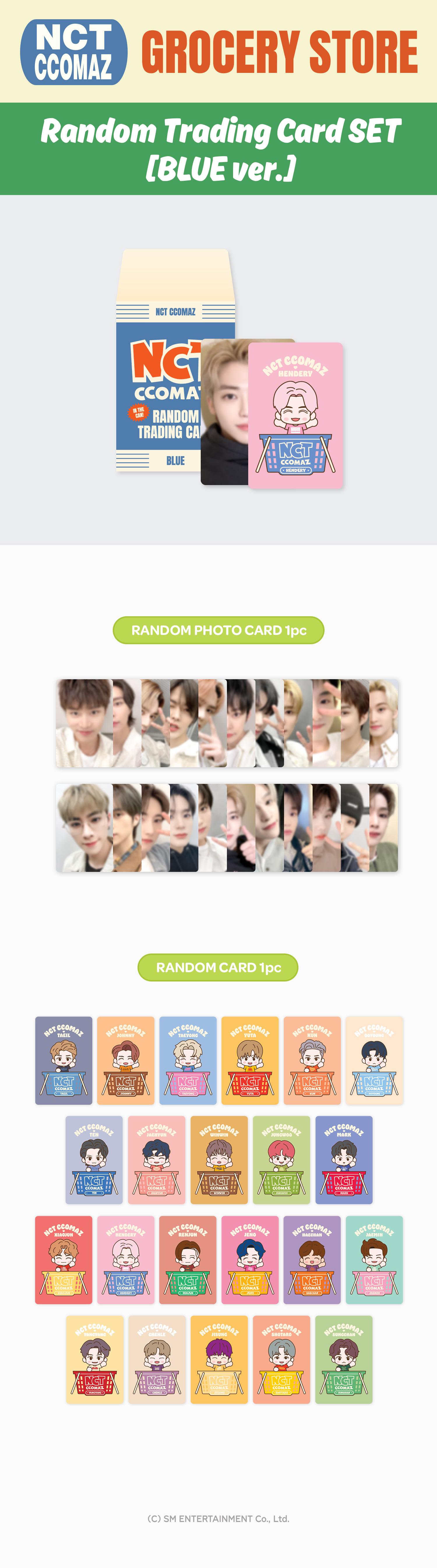 jp.ktown4u.com : NCT - RANDOM TRADING CARD SET [NCT CCOMAZ GROCERY