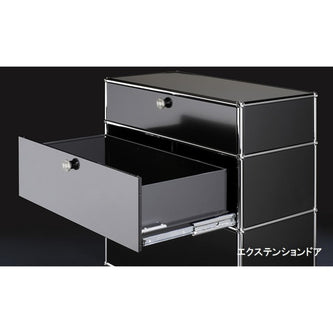 キャビネット ドロップダウンドアx2, エクステンションドアx1