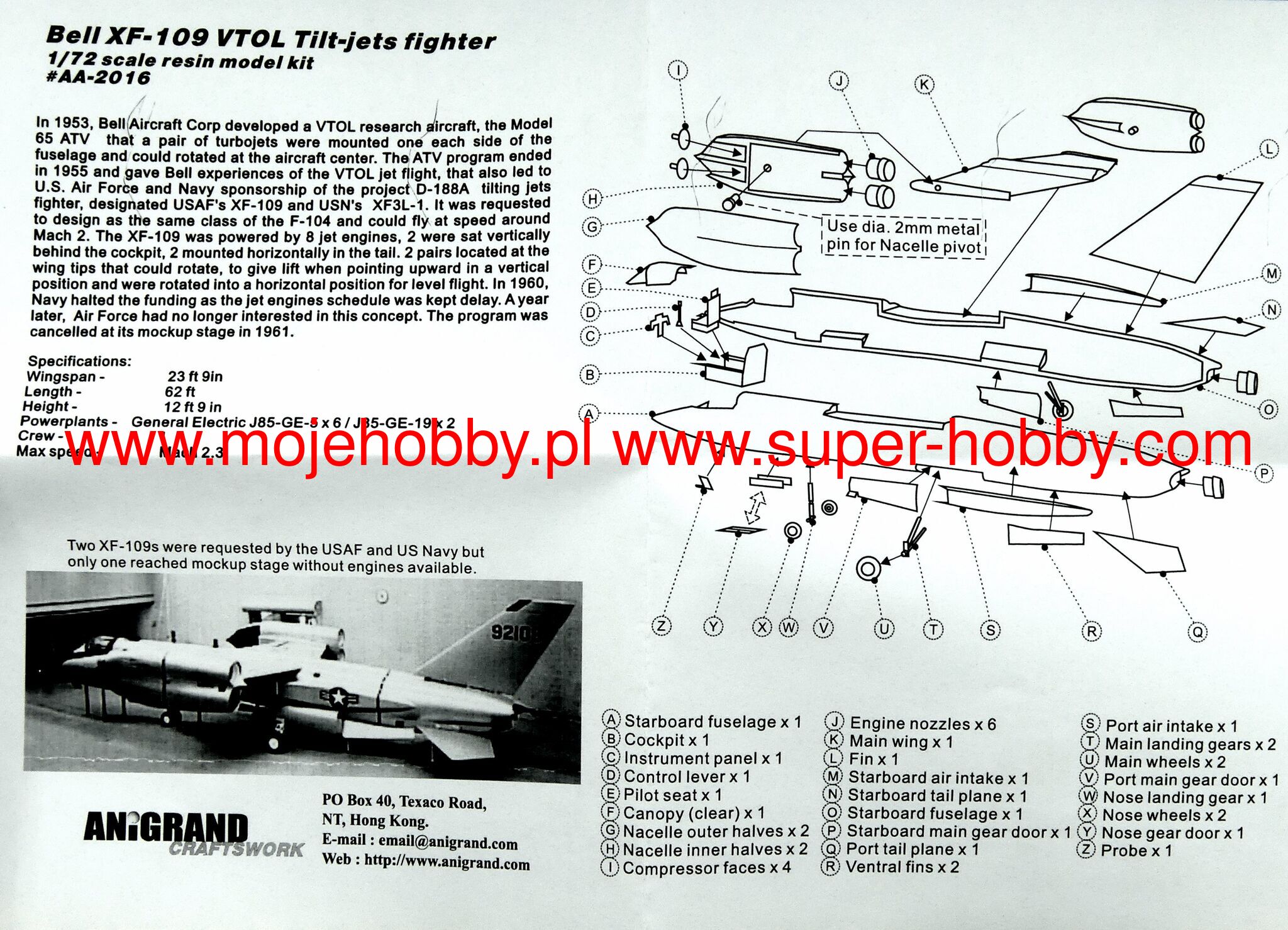 Bell XF-109 - Tilting jets VTOL supersonic fighter Anigrand