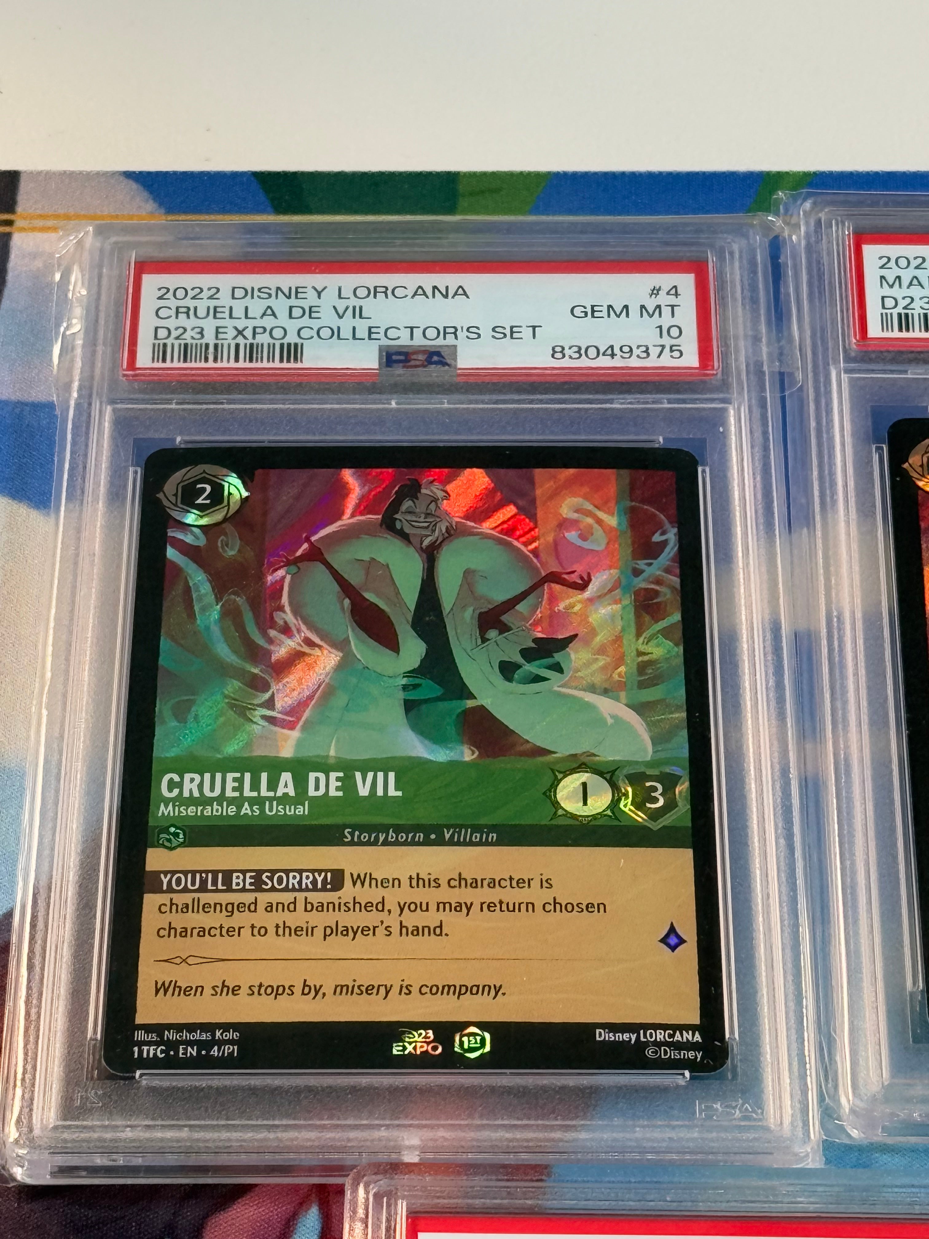 Disney Lorcana Promo Card Set 2022 Lorcana 1st Edition PSA 10 EN