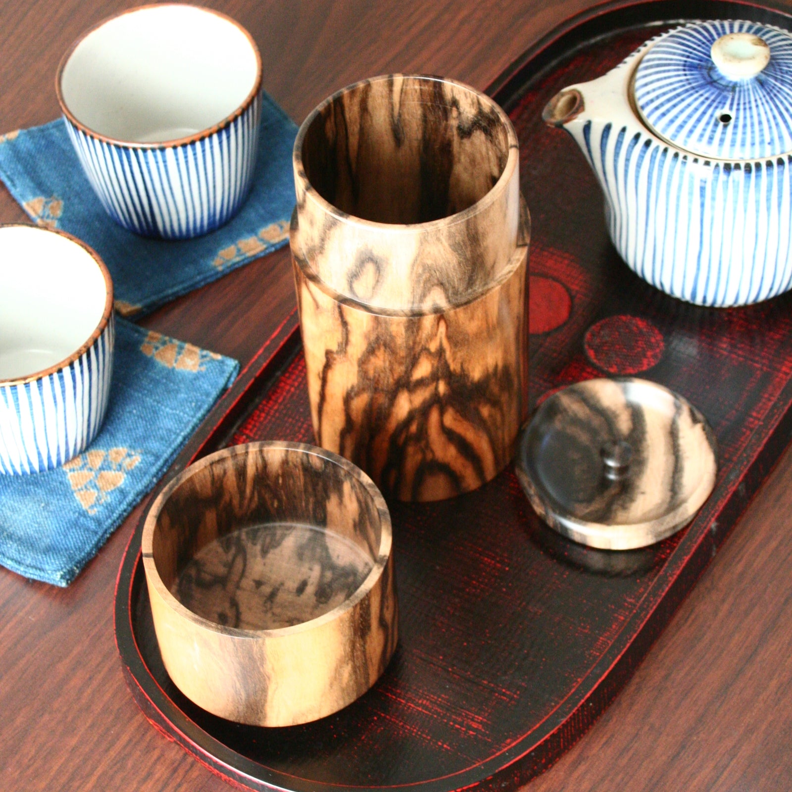 茶筒 黒柿・縞柿【幻の木】 05 – aitoki - 時を楽しむ丁寧な暮らし