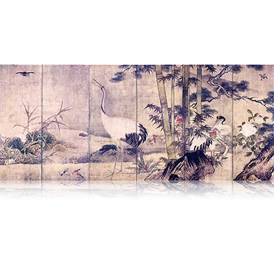 花鳥図屏風 かちょうずびょうぶ Flowers and birds figure screen