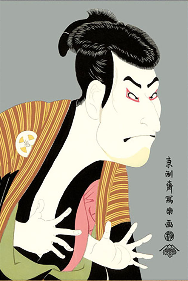 浮世絵掛け軸 東洲斎写楽 三世大谷鬼次の「奴江戸兵衛」 – 寿鳳人形の東芸
