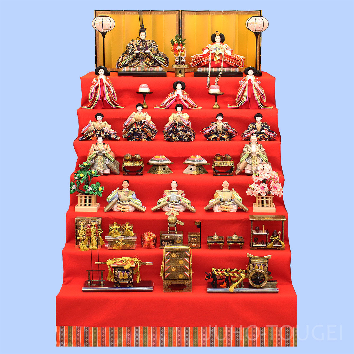 雛人形三段飾り、五段飾り、七段飾りの販売 – 寿鳳人形の東芸