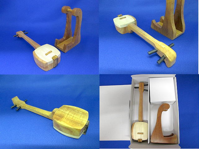 □三味線 スタンド付 1/6サイズ ミニチュア楽器専門店 サンライズ