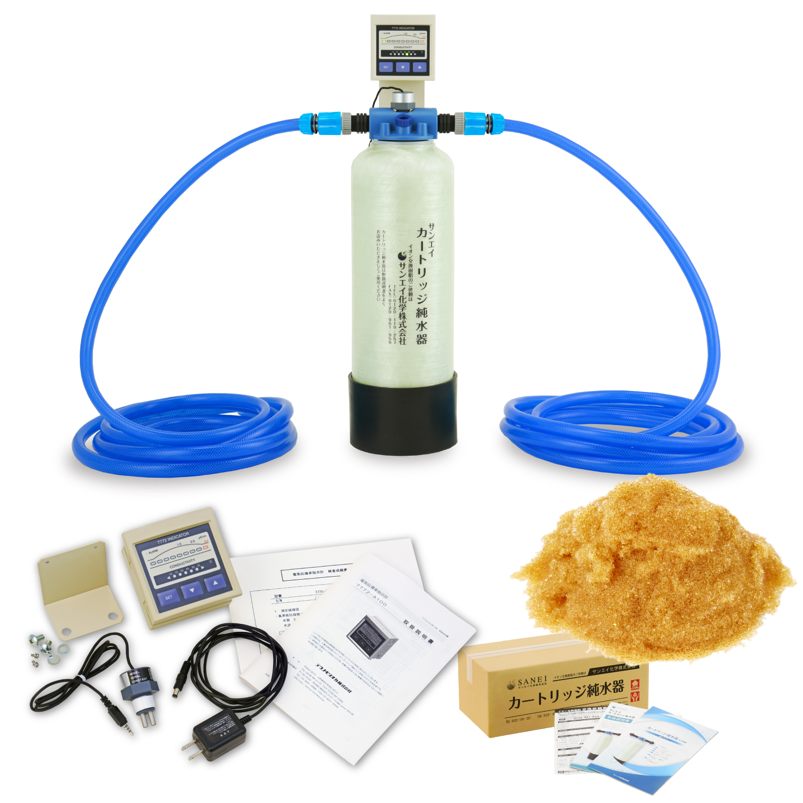 サンエイ化学 カートリッジ純水器 5L プロタイプ ホースセットタイプ
