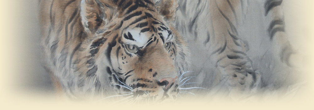 堀江玉鳳 猛虎（大幅） | 掛軸(掛け軸)販売／表装ご依頼は掛軸いっぷく