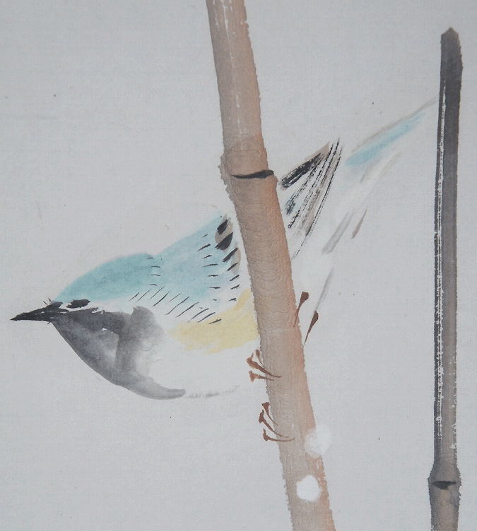 猪飼嘯谷 寒牡丹図 | 掛軸(掛け軸)販売／表装ご依頼は掛軸いっぷく掛軸