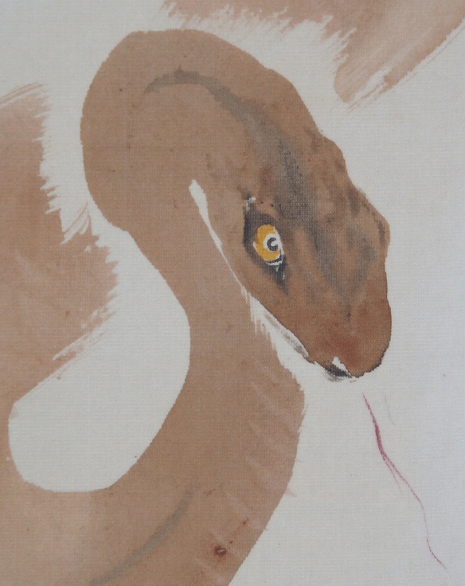 宮田司山 蛇 | 掛軸(掛け軸)販売／表装ご依頼は掛軸いっぷく掛軸