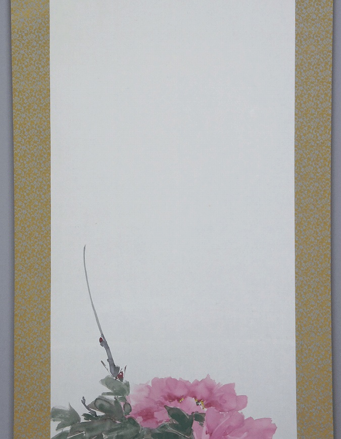 井出岳水 牡丹 | 掛軸(掛け軸)販売／表装ご依頼は掛軸いっぷく掛軸