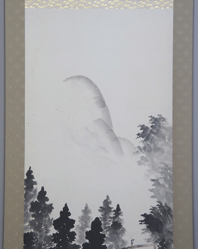 橋本菱華 水墨山水 (大幅) | 掛軸(掛け軸)販売／表装ご依頼は掛軸