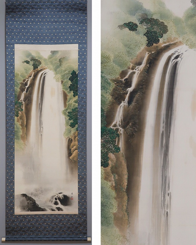 梅村景山 箕面瀑布図（大幅） | 掛軸(掛け軸)販売／表装ご依頼は掛軸