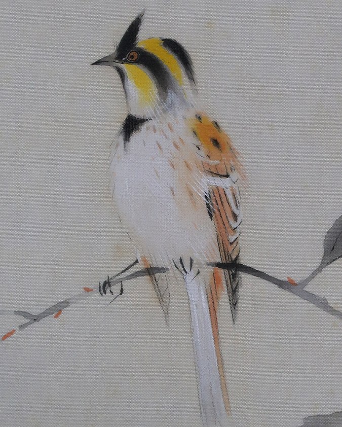 山本倉丘 栗小禽之圖 | 掛軸(掛け軸)販売／表装ご依頼は掛軸いっぷく