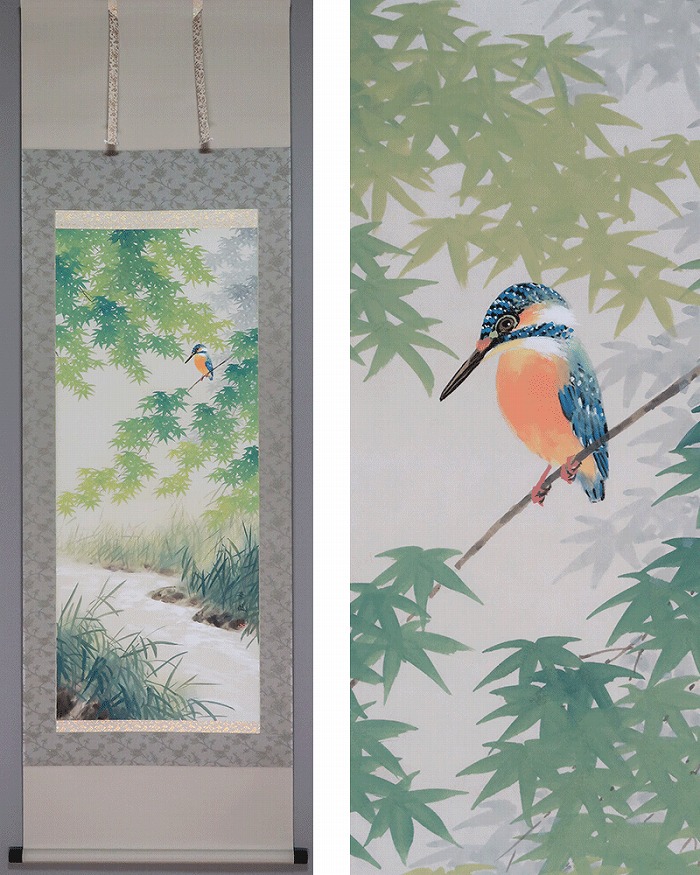 出口華凰 翡翠 | 掛軸(掛け軸)販売／表装ご依頼は掛軸いっぷく掛軸