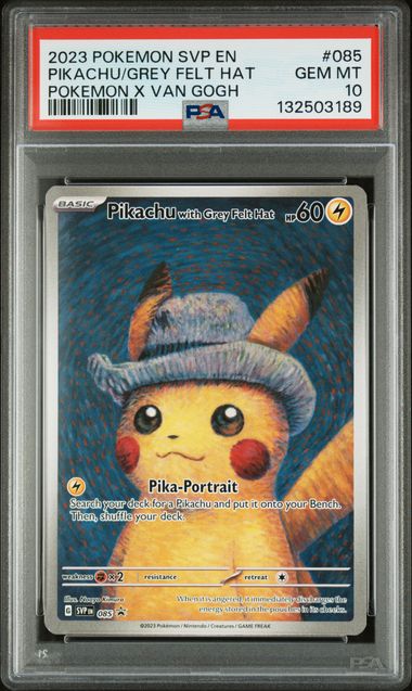 PSA 10] Pokemon Card “Pikachu with Grey Felt Hat” SVP-EN085