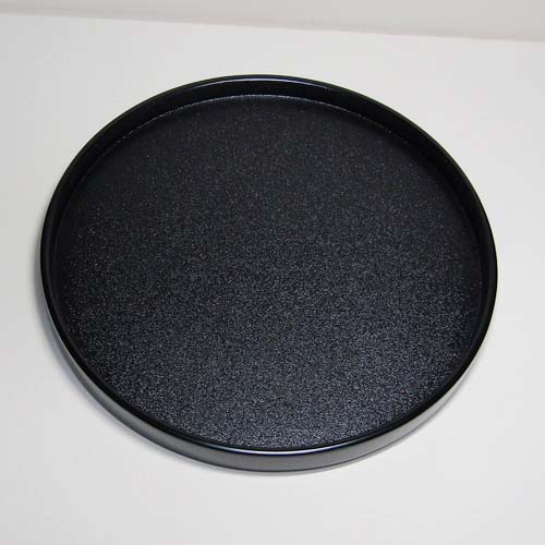 輪島塗 丸盆 (小) -無地- [内面黒色 (乾漆) / 裏面黒色]｜輪島市の