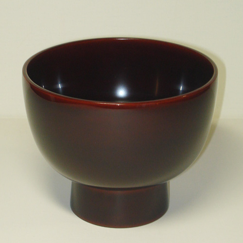 輪島塗 合鹿椀 -無地- [内外面とも朱タメ色]｜輪島市の輪島塗漆器販売