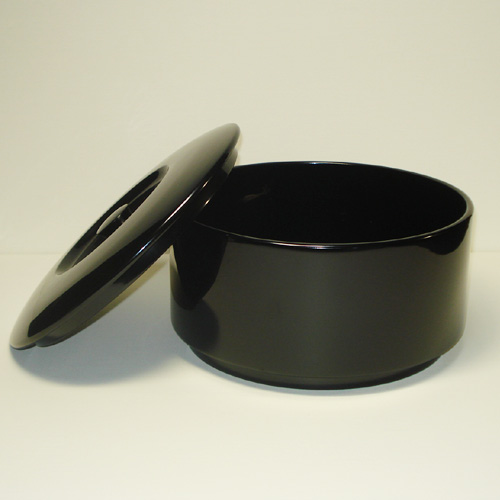 輪島塗 おひつ(7合) - 無地- [内外面とも黒色]｜輪島市の輪島塗漆器