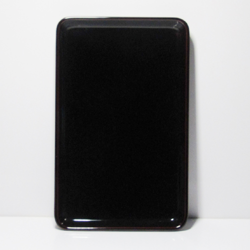 輪島塗 切手盆(名刺盆) -無地- [内面黒タメ色/外面黒色]｜輪島市の