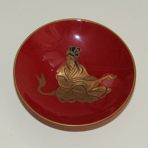 輪島塗 杯(盃) (大) -金縁-弁財天女の高蒔絵仕上げ- [朱色]｜輪島市の