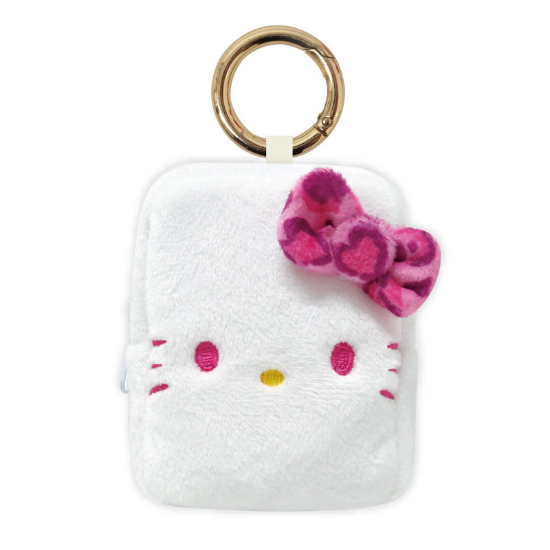 カラビナ付きミニポーチ ｜ハローキティ（ヒョウ柄シリーズ） [ピンク