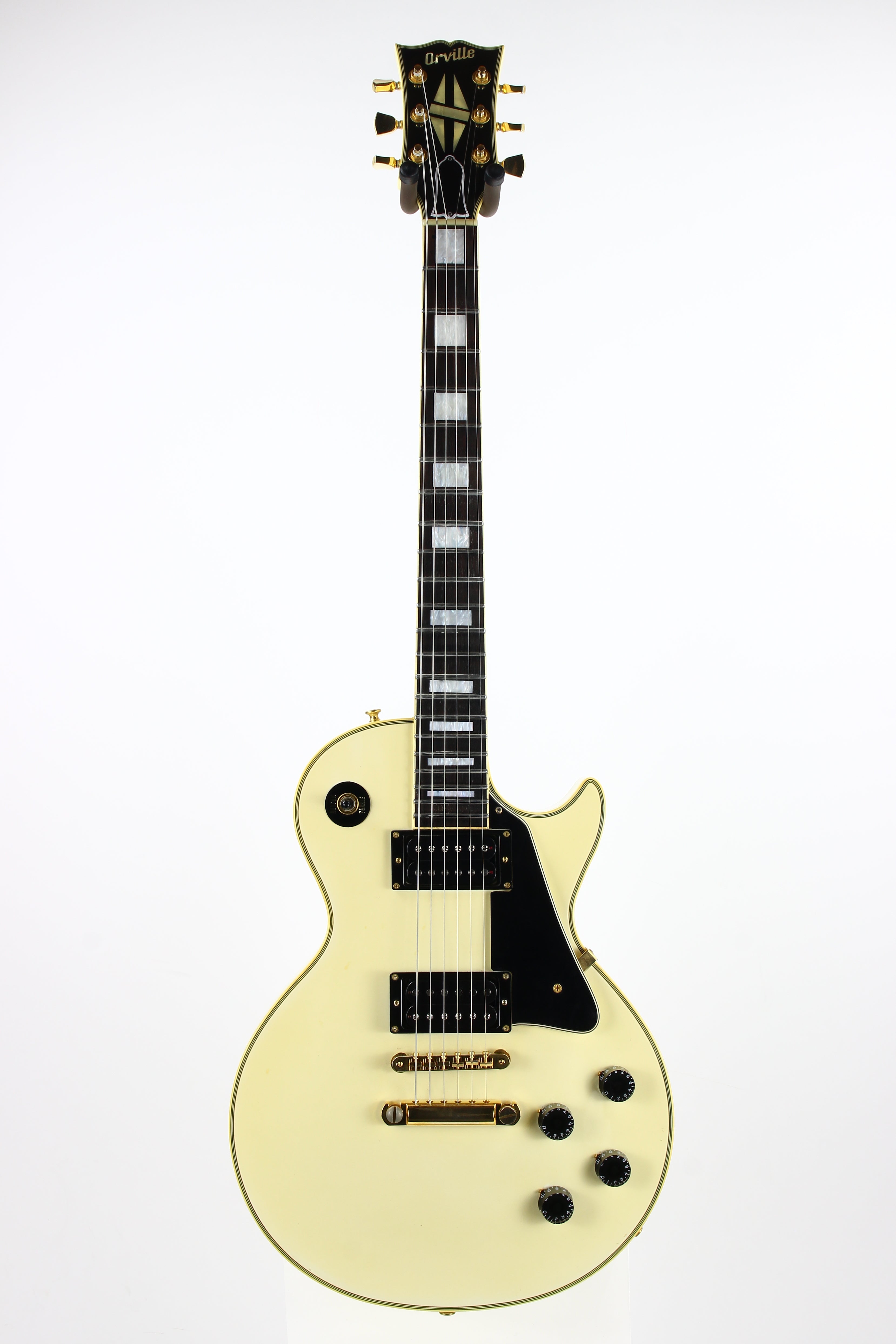 1990 Orville LPC-75 White Les Paul Custom Electric Guitar | MIJ