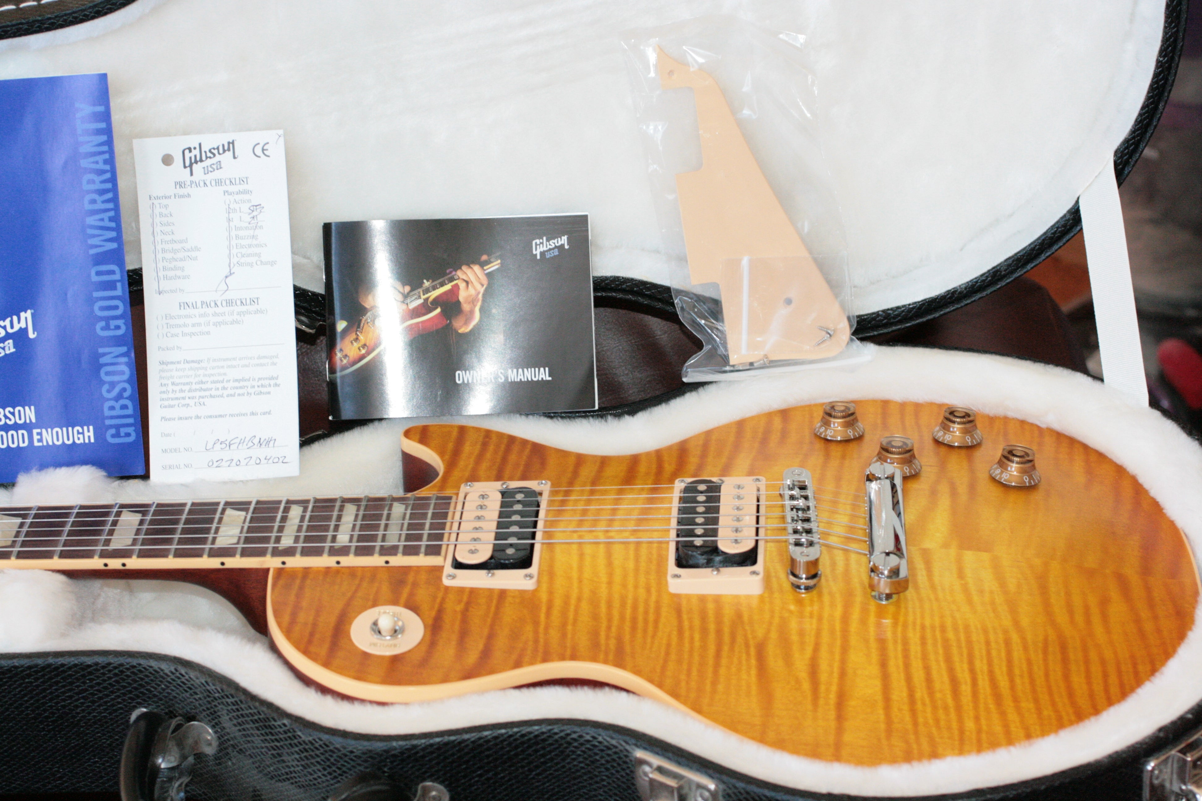 2007 Gibson Les Paul Standard Flametop Honeyburst Zebra Pickups