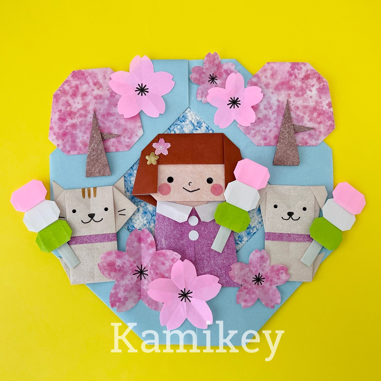 春のリース飾り3「春うらら」