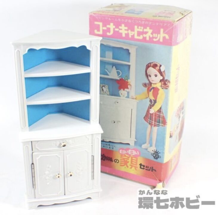旧タカラ 初代 2代目 リカちゃんの白い白い家具セット コーナー