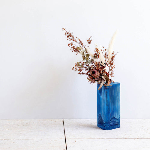 ElegantTriangleBlueTexturedGla