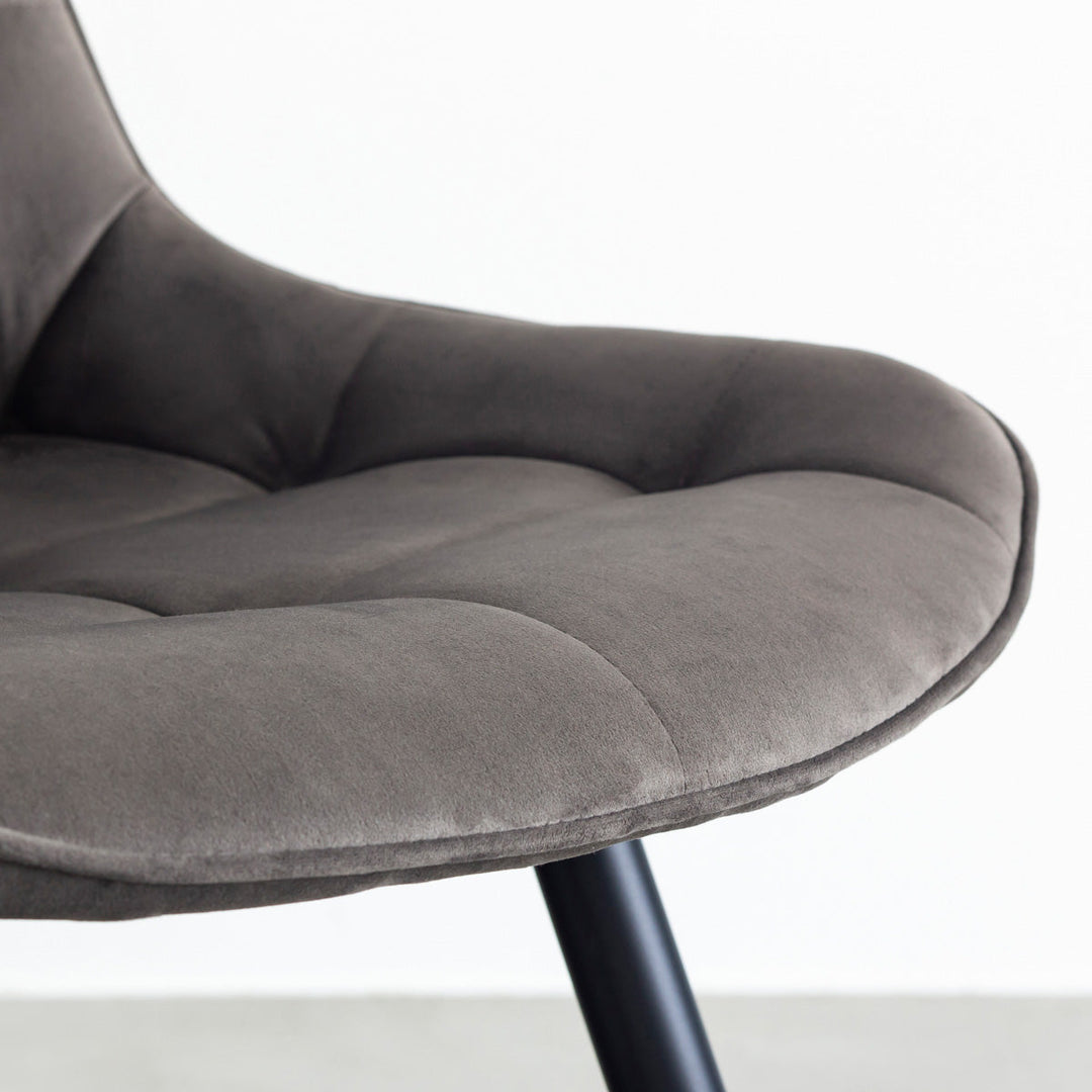 Elegant Velvet Box Stitch Chair – KANADEMONO