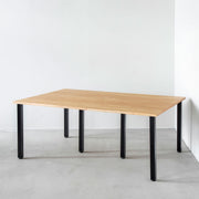 THE TABLE / ラバーウッド ナチュラル × Black Steel × W150 - 200cm