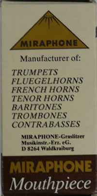 チューバ用マウスピース ミラフォン（Miraphone） - 管楽器Pro