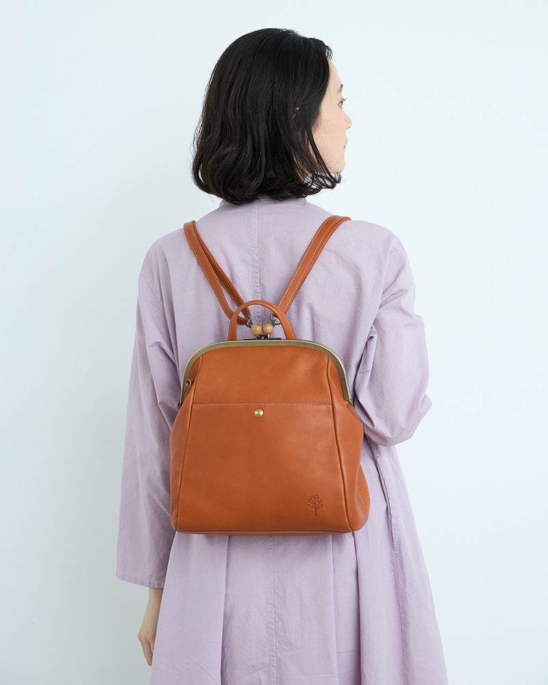 ドラマ登場☆木玉バッグが進化「ドロップツリー木玉 がま口 3WAY バッグ」