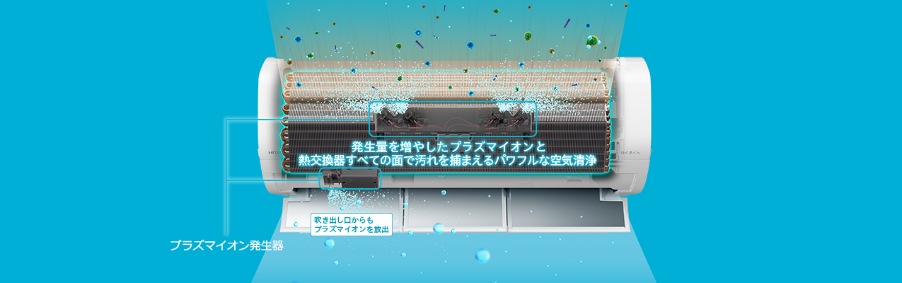 白くまくんXシリーズ｜日立の家電品ルームエアコン