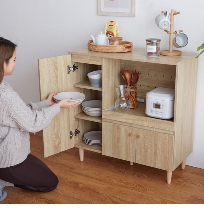 リビンズ キッチンカウンター リュカ【Lucas】前付きレンジ台【YJ