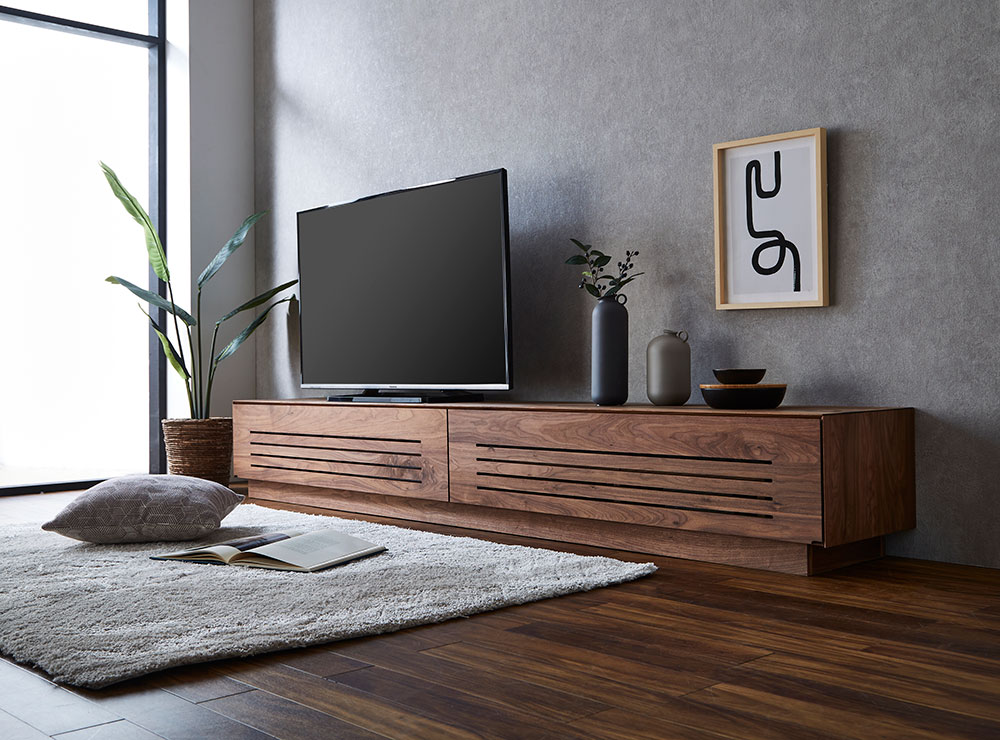 10センチ単位で幅が選べる テレビボード ルーチェ 無垢 幅254-304cm