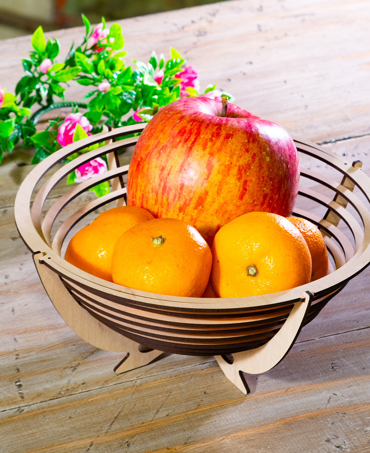 バスケット かご 丸 カラーが選べる フルーツバスケット ハンドメイド