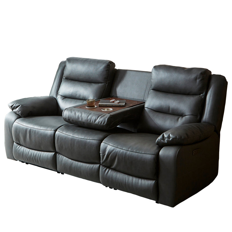 電動リクライニングソファー 電動ソファー 本革 レザー PVC 3人掛け