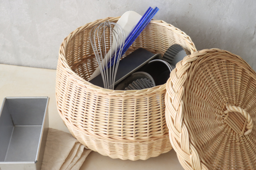 ラトビア ラウンドバスケット