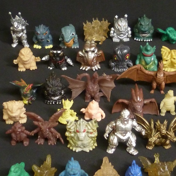 買取】ゴジラ ミニフィギュア 指人形 等 モスラ ヘドラ ミニラ メカ