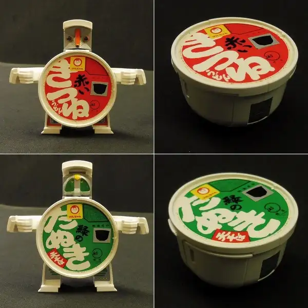 買取】タカラ テレコマ戦士 どんぶりマン 赤いきつね 緑のたぬき