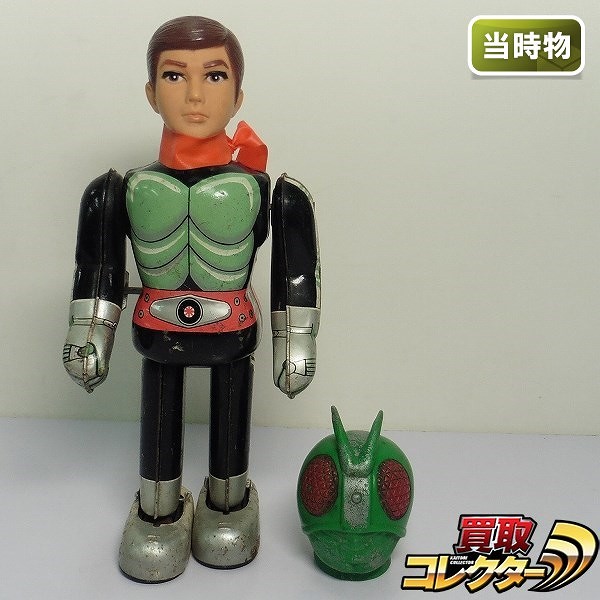 参考価格】マスダヤ ブリキ 仮面ライダーX 小型 三輪車 ゼンマイ