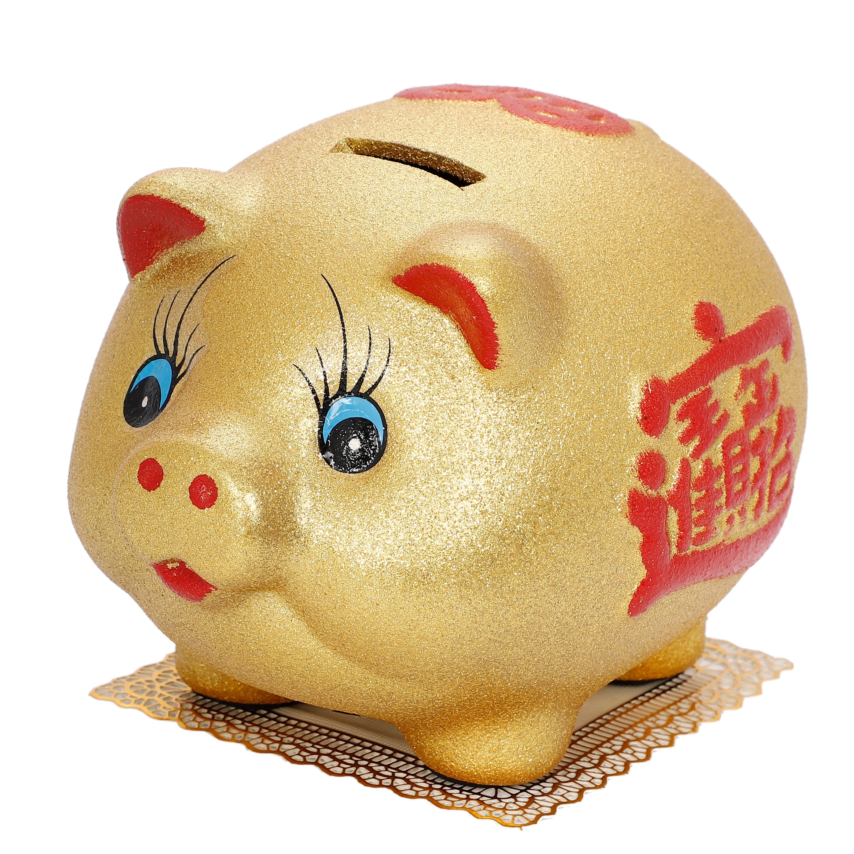 金豚貯金箱 レトロタイプ 大サイズ 16.5センチ – 開運ロト