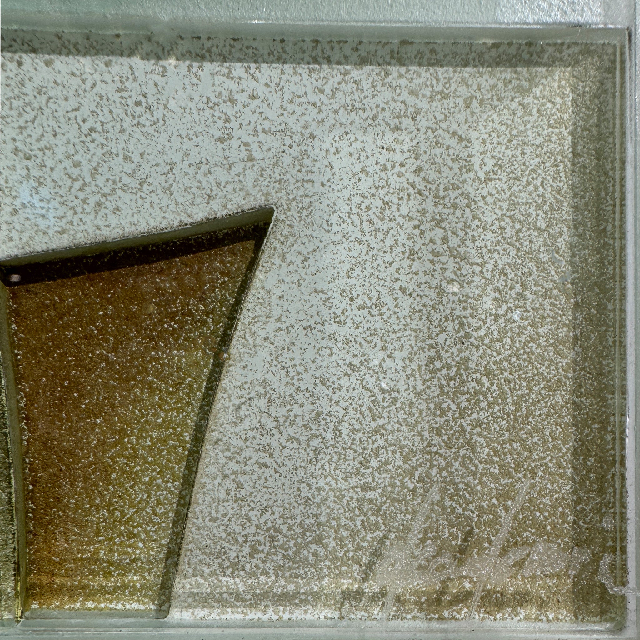 岡野香 /無題 (Green & Brown) /ガラス作品/h150 × w150 ×d37（mm